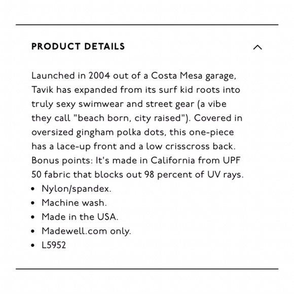 Madewell {Tavik} Monahan One- Piece Swimsuit - Picture 5 of 5